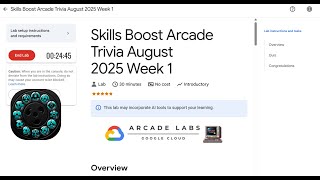 Skills Boost Arcade Trivia August 2025 Week 1 - Quiz Answers | #qwiklabs | #arcade