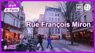 Rue François Miron, Paris, France | Walk In Paris | Paris walk | Paris street tour