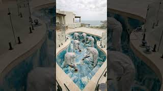 Insane 😱 Pool expoy transformation in less than 30 sec🤯  #luxury
