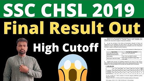#ssc #cgl #result #tier-1 #chsl SSC CHSL 2019 TIER-2 RESULT OUT HIGH CUTOFF | SSC CHSL 2018 Cutoff