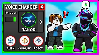 I Used a TANQR VOICECHANGER In Roblox BedWars!