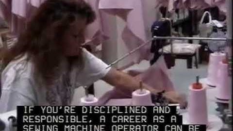 Sewing Machine Operators Career Video