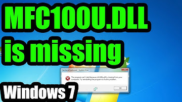 How to fix "MFC100U.DLL is missing" error (Visual C++ 2010)