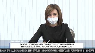Sandu Soluționarea Conflictului Transnistrean Trebuie Să Aibă Loc Pe Cale Pașnică, Prin Dialog