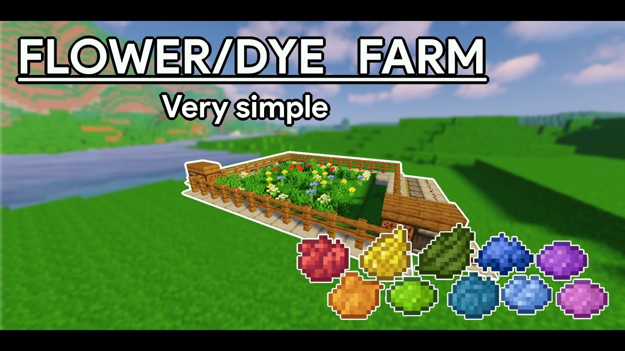 Minecraft FLOWERS / DYES Farm Minecraft 1.19 YouTube