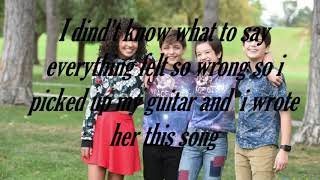 I cried LYRICS- Andi Mack - Asher Angel