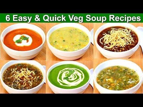 ६ आसान और झटपट सूप सर्दियों के लिए | 6 Veg Soup Recipes | Soup Recipe | KabitasKitchen