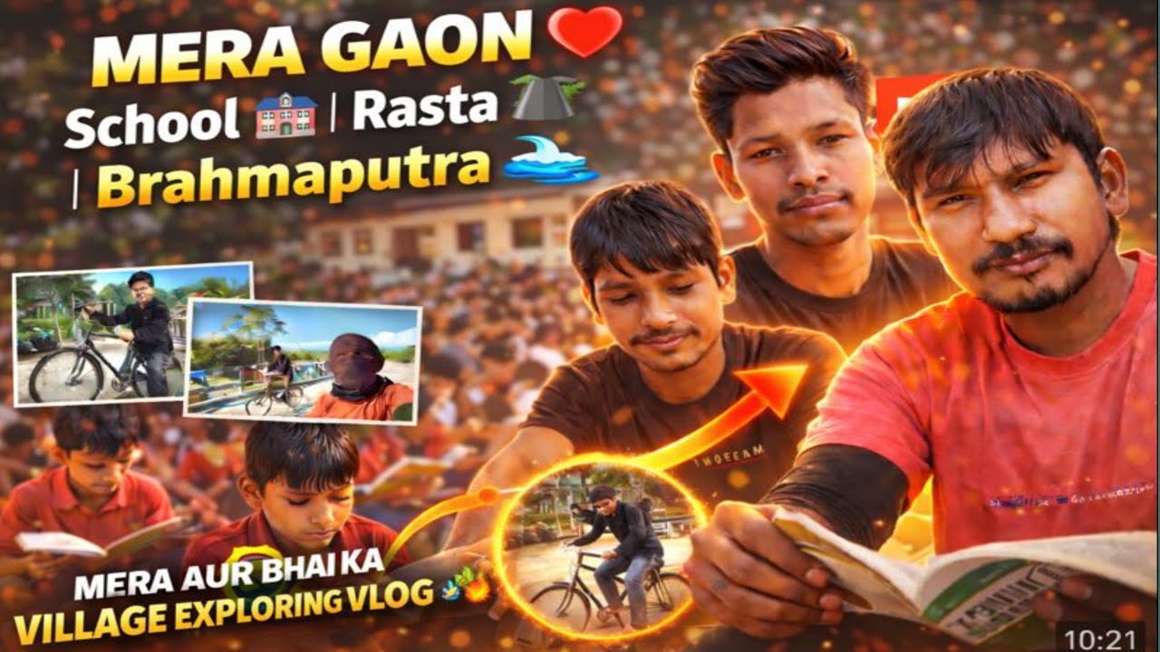 MERA GAON ❤️ | School, Rasta & Brahmaputra River 😲 Village Vlog 