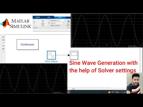 Sine wave Generation or Correction with the help of Solver Settings | MATLAB Simulation #matlab