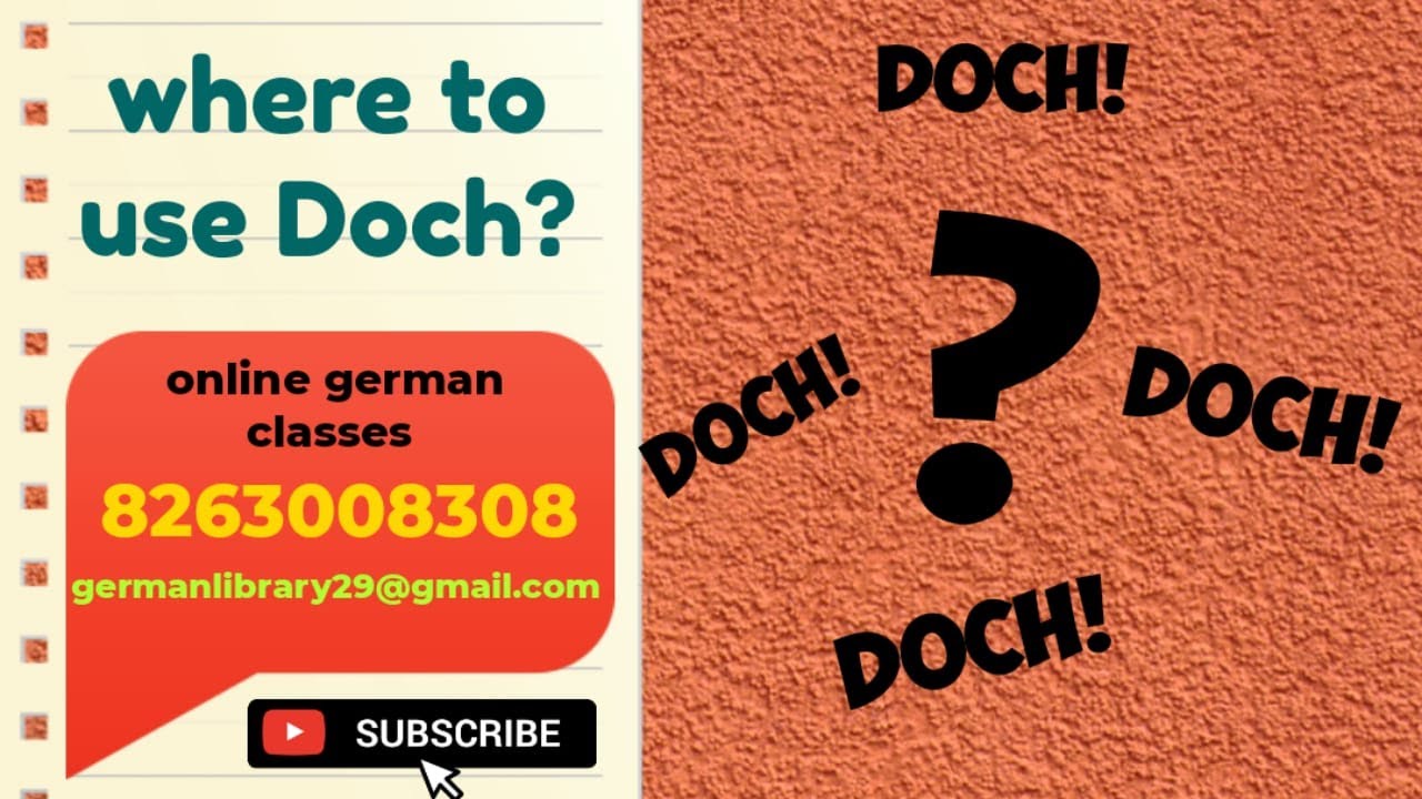 Doch Use Of Doch For A1 A1 Grammar Goethe A1 Grammar YouTube doch-use-of-doch-for-a1-a1-grammar-goethe-a1-grammar-youtube