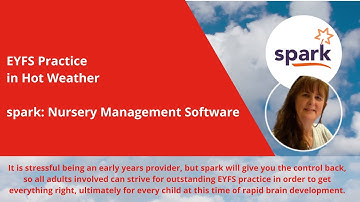 EYFS Practice in Hot Weather (spark -  Nursery Management Software)
