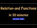 Relation and Function Class 12 Maths chapter 1 Complete Revision in 30 Mins | Term 1