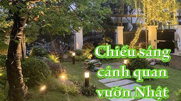 Hướng dẫn lắp đèn hồ cá Koi kết hợp trang trí dây led F5 trong khuôn viên sân vườn Nhật Bản