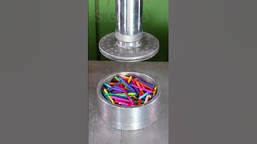 Crushing Candles and Crayons With Hydraulic Press 🤩 #hydraulicpress #crushing #satisfying #viral