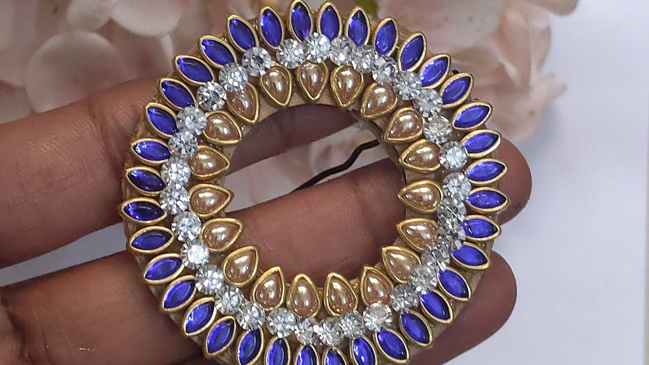 Trending latest Jadabillai 🪷 kundan Hair Brooch 🪷 Full making video 
