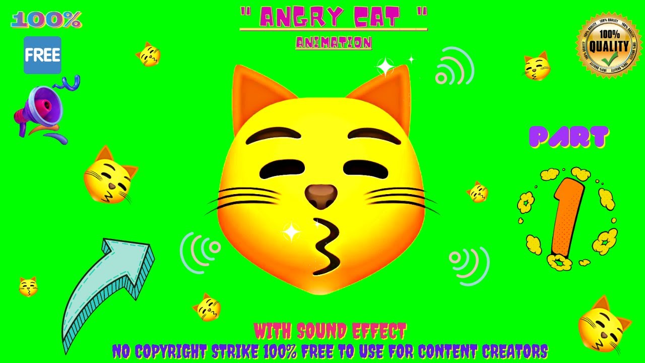 Cat Kiss😽💋 Emoji Animation With Sound Effect🔊No Copyright Strike ️100