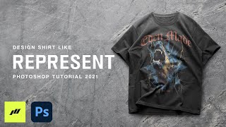 How To Design Shirts Like REPRESENT | Photoshop Streetwear Tutorial (+FREE DOWNLOAD) 2021 screenshot 1