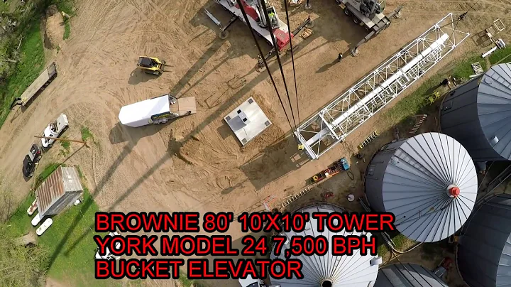 80' tower and bucket elevator installation