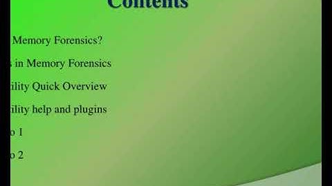 malware memory forensics