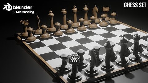 A Chess Set in 10 Minutes - Blender Speed Modelling