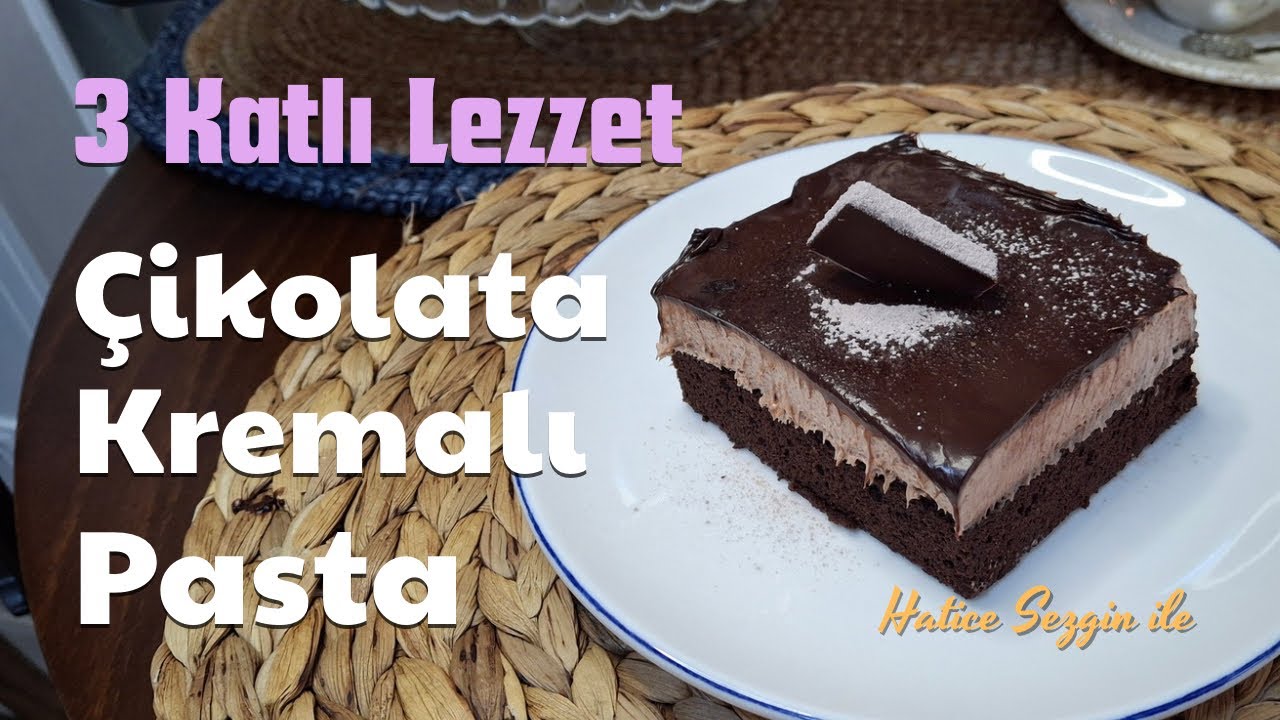 3 Kat Lezzet! Çikolatalı Kremalı Pasta | Pastaneden Çıkmış Gibi!
