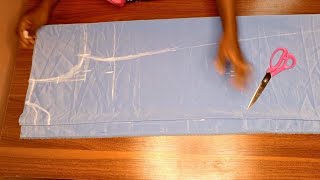 How to cut a simple A-line Dress - YouTube