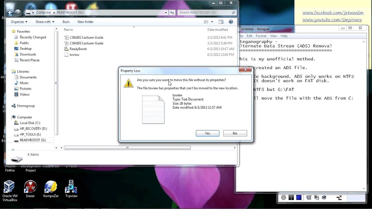 Alternate Data Stream ADS Removal Steganography - Part 3 - YouTube