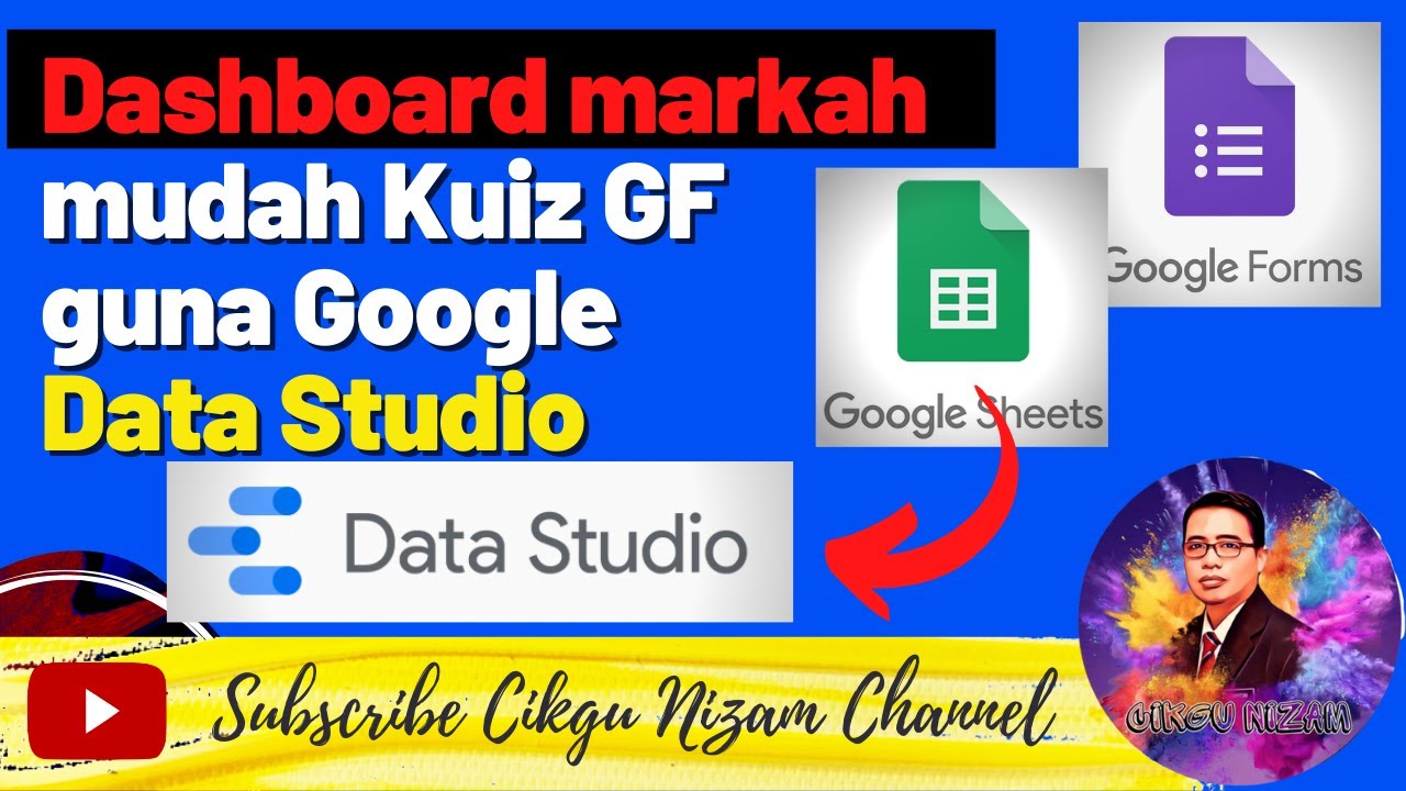 Dashboard Mudah Markah Kuiz Google Form guna Google Data Studio