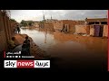 السودان سكان بعض الولايات الشمالية يعانون من موسم الفيضانات مراسلو سكاي 