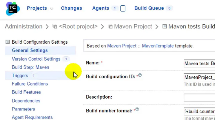 Build configurations in TeamCity