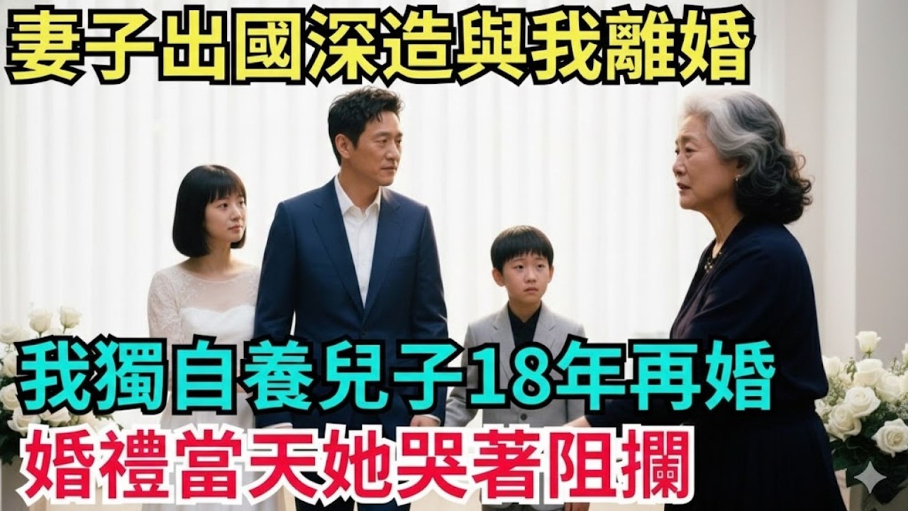 妻子出國深造與我離婚，我獨自養兒子18年再婚，婚禮當天她哭著阻攔！【年華妙語】#小說#故事#情感#夫妻#情感故事#家庭矛盾#爽文