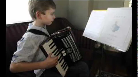 Award winner Cody McSherry plays the accordian