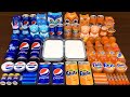 Pepsi vs fanta  mixing random things into glossy slime  satisfying slime 176