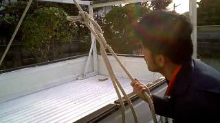 トラック等で荷物を運ぶときに便利なロープの結び方 How To Tie A Rope トラック等で荷物を運ぶときに便利なロープの結び方 How To Tie A Rope