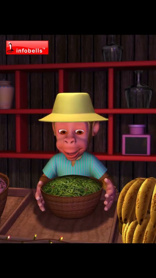 একটা বানর দোকান খুলেছে Monkey Cartoon | Bengali Rhymes \u0026 Kids Songs | Infobells #bengalirhymes