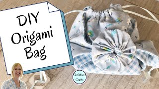 How to Easily Sew an Origami Bag Pouch from 2 Fabric Squares