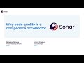 Why code quality is a compliance accelerator
