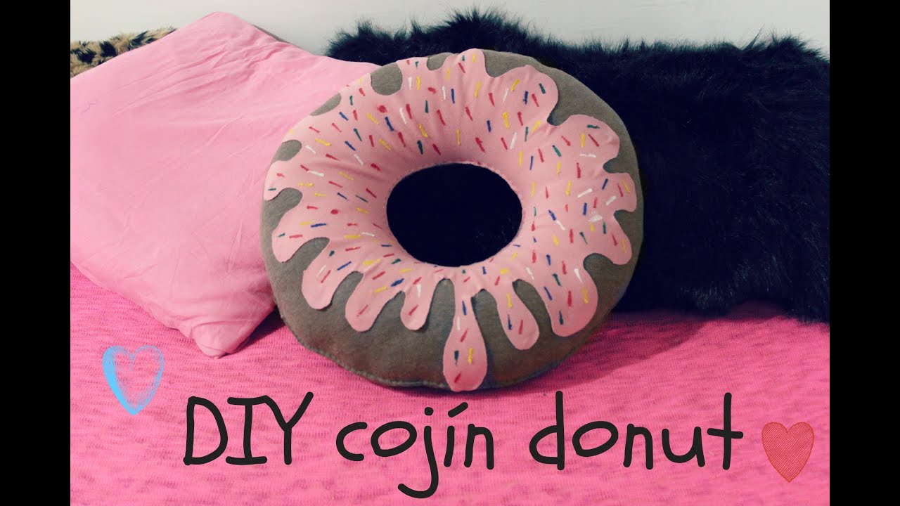 DIY cojín donut - YouTube