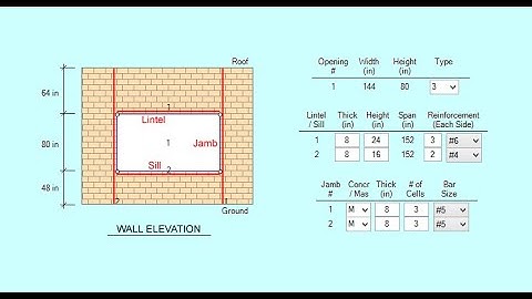 Masonry block-wall design in ASDIP software