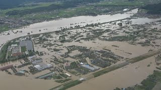 最上川が4カ所で氾濫 山形の大雨、流域住宅浸水