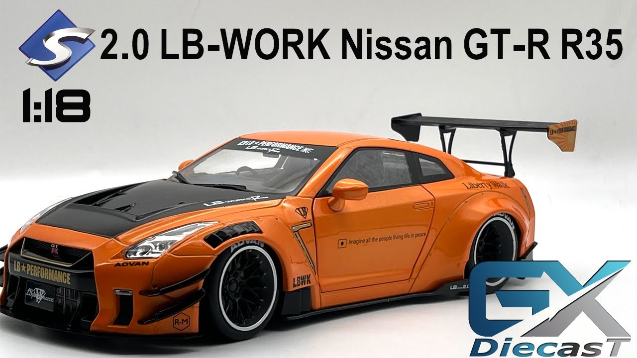 1/18 SOLIDO 2.0 LB-WORKS Nissan GTR R35 (ORANGE)