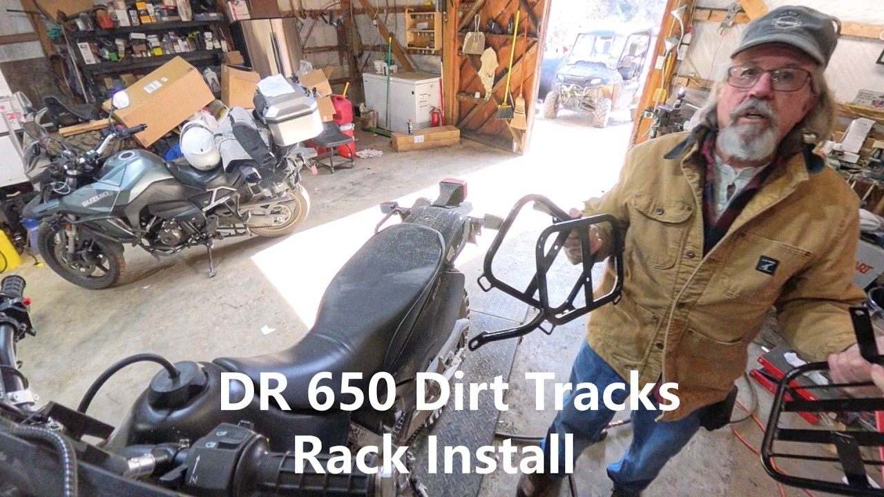 Installing dirt tracks back rack and side racks on DR 650