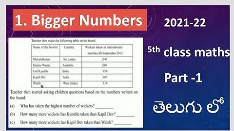Bigger Numbers || 5th Class  Maths Chapter -1 || Bigger Numbers in Telugu || cbse maths || ts & Ap