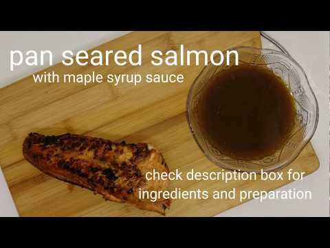 Pan seared salmon with maple syrup sauce (63)