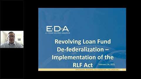 NADO Webinar on EDA Revolving Loan Fund Defederalization Featuring EDA Leadership and Program Staff