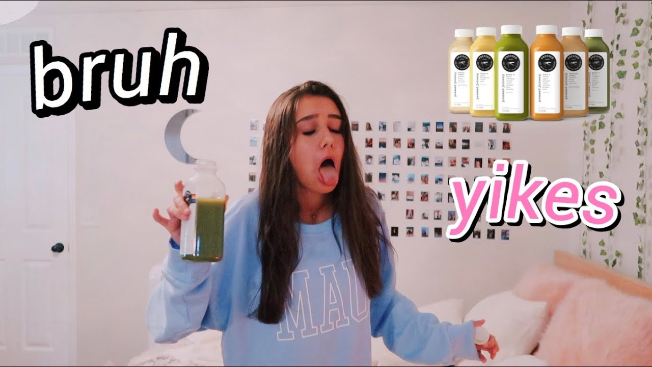 teenager tries a juice cleanse for 1 day.. *very much dramatic*