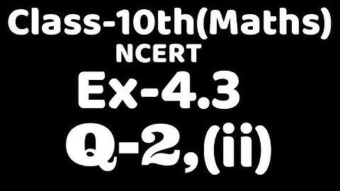 Class 10 Ex 4.3 Q2 (ii) maths Ncert chapter 4,Factorisation method,Quadratic Equation  ,VKS Maths x