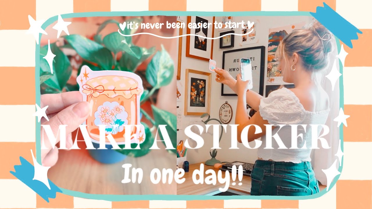 How to make stickers in one day start to finish!!! Art Business Tutorial