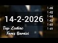 حلقة توب زودياك السبت 14 2 2026 من الأقل للأكثر حظا مع فارس برازي أبراج توقعات حظك اليوم حلقة توب زودياك السبت 14 2 2026 من الأقل للأكثر حظا مع فارس برازي أبراج توقعات حظك اليوم
