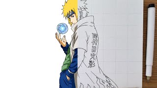 How To Draw Minato Holding Rasengan || Anime Drawing Tutorial